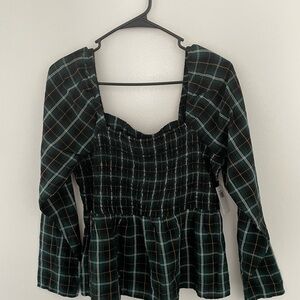 Old Navy Plaid Long Sleeve Women's Top